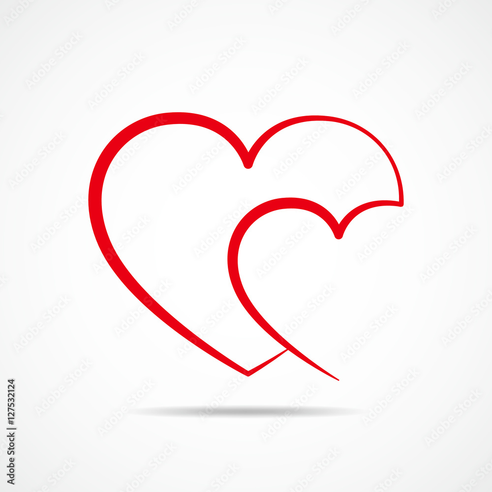 Heart outline icon. Vector illustration.