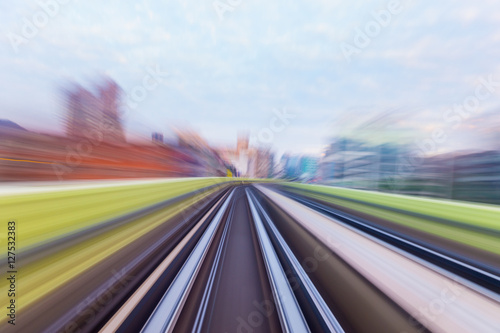 Speed motion in urban highway road tunnel 
