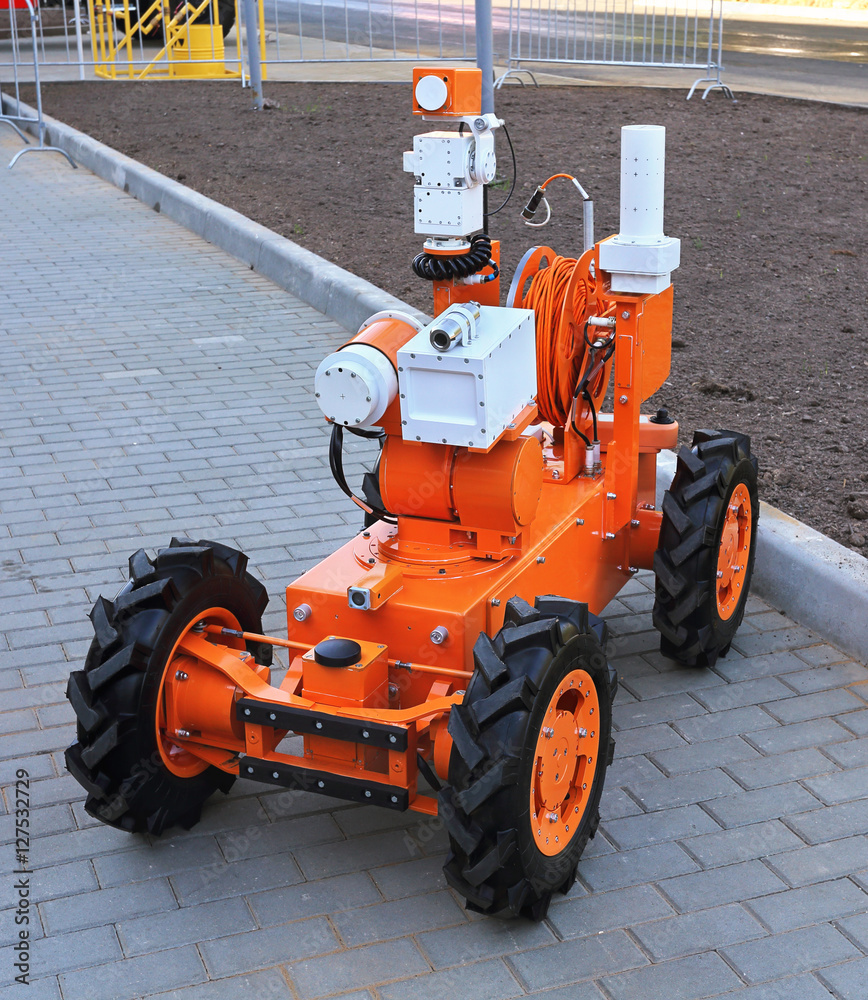 Obraz na plátně Mobile wheeled robotic system