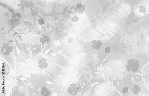 Abstract background with decorative floral ornaments