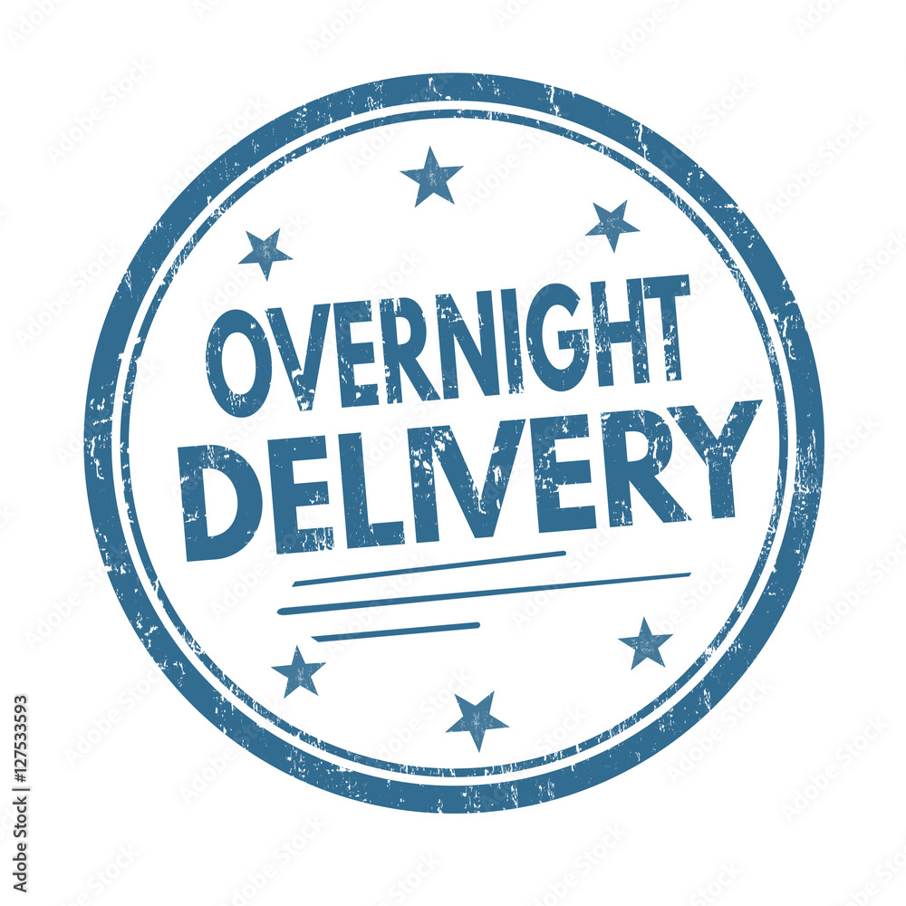 Overnight delivery sign or stamp Stock Vector