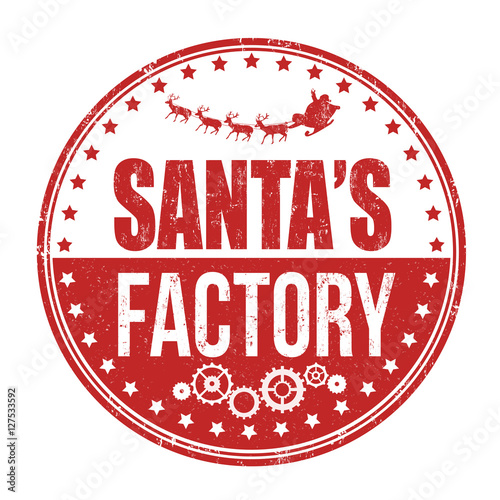 Santa's factory sign or stamp