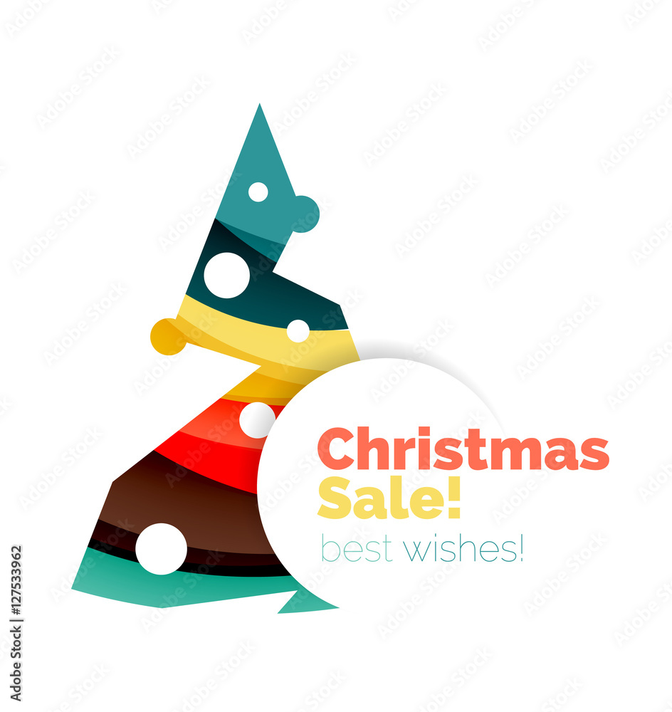Geometric Christmas sale or promotion ad banner Geometric Christmas sale or promotion ad banner
