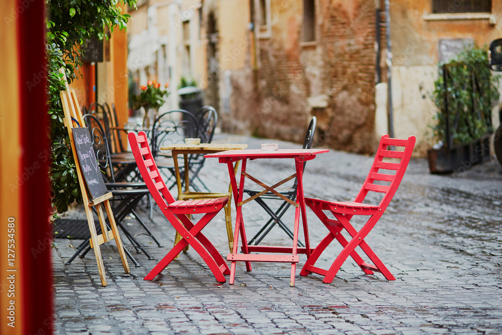 Cozy outdoor cafe in Rome, Italy Cozy outdoor cafe in Rome, Italy