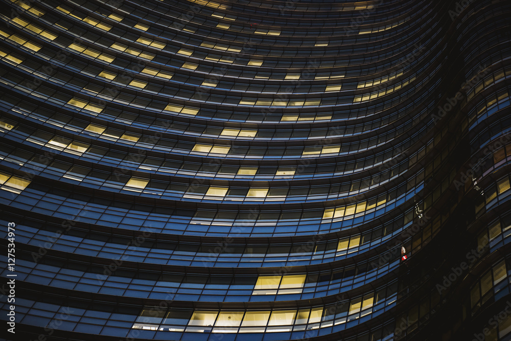 Fototapeta premium Corporate building at night
