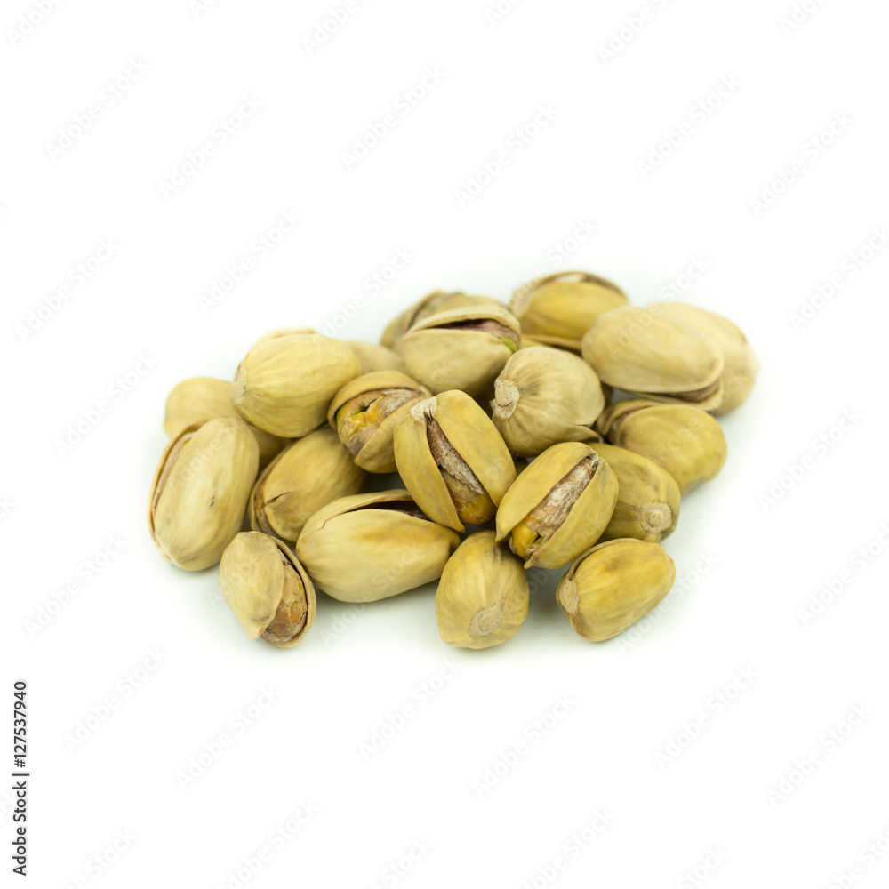 Pistachio nuts. Isolated on a white background. Pistachio nuts. Isolated on a white background.
