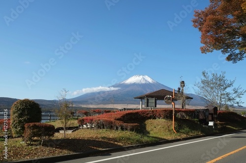 富士山　山中湖　長池親水公園から撮影　