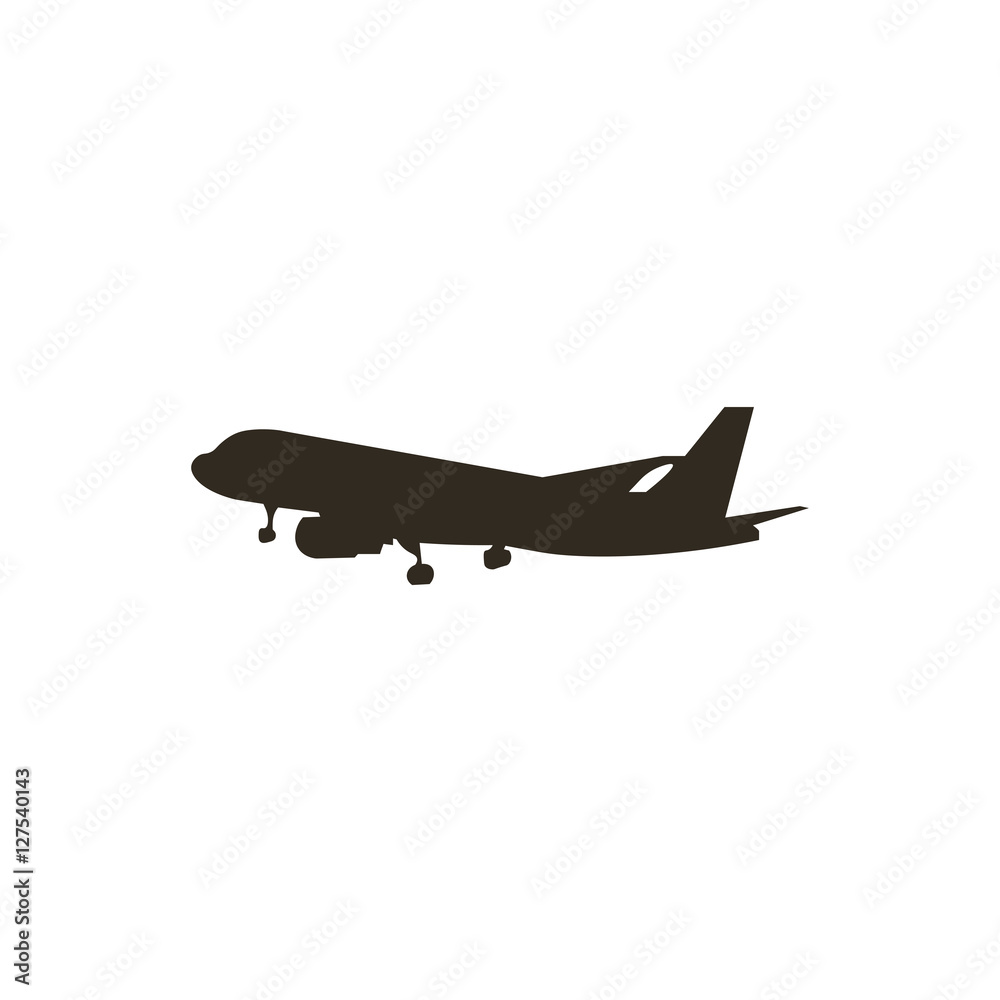 Airplane icon vector on white background Airplane icon vector on white background