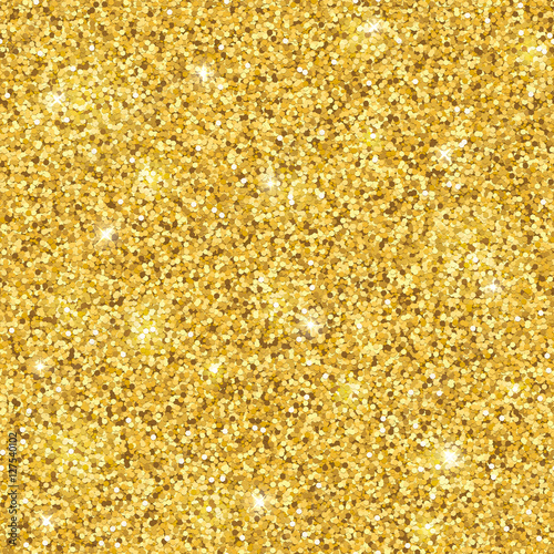 Gold glitter seamless pattern. Vector