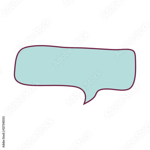 silhouette rounded rectangle callout background blue vector illustration