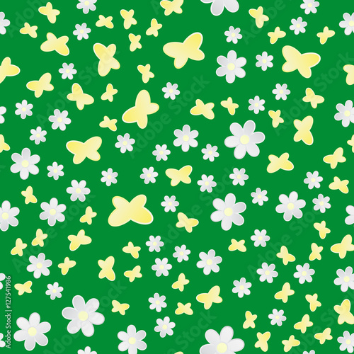 Seamless pattern with butterfly