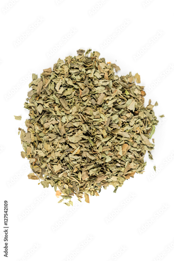 Pile of basil isolated on white background Pile of basil isolated on white background