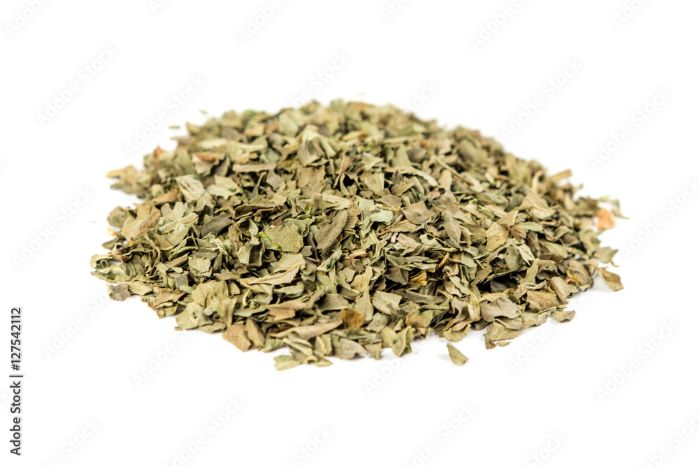 Pile of basil isolated on white background Pile of basil isolated on white background