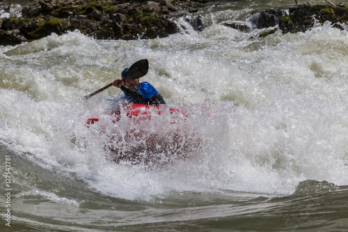 Kayak in whitewater © trofimov_pavel