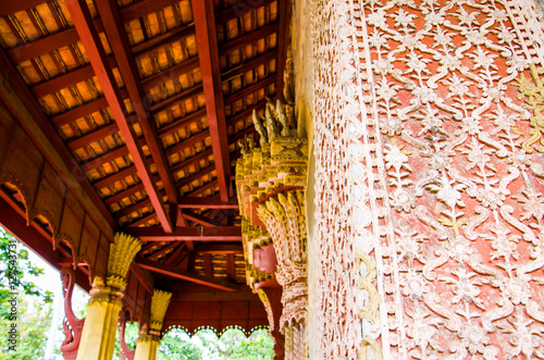 Lao Sculpture Design in Sisaket temple Vientiane Laos  photo