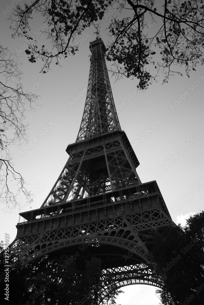 Paris, Tour Eiffel noir et blanc