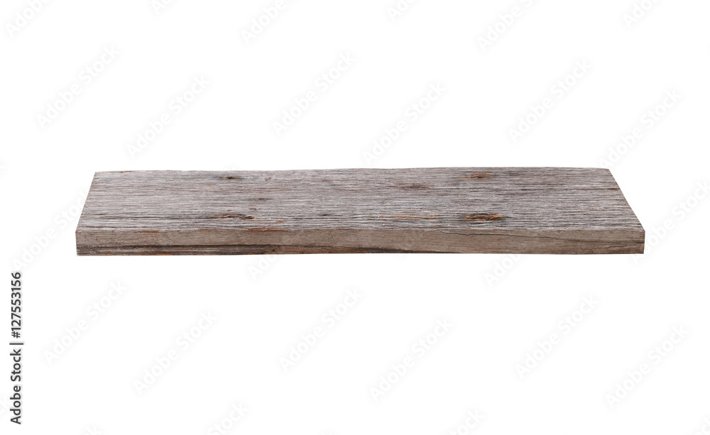 Old plank wood isolated on white background. Old plank wood isolated on white background.