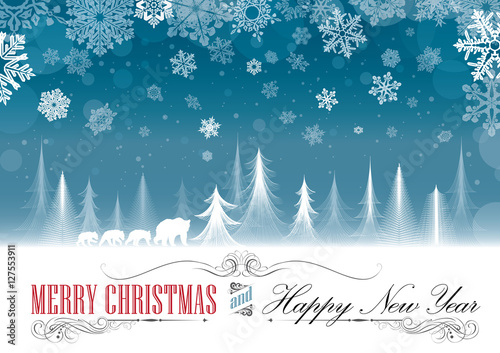 Christmas seasonal greeting card