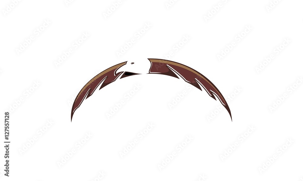 Elements of the concept logo eagles' wings to fly colorful as letters and initials in 3D logo and a logo or a color flat-panel