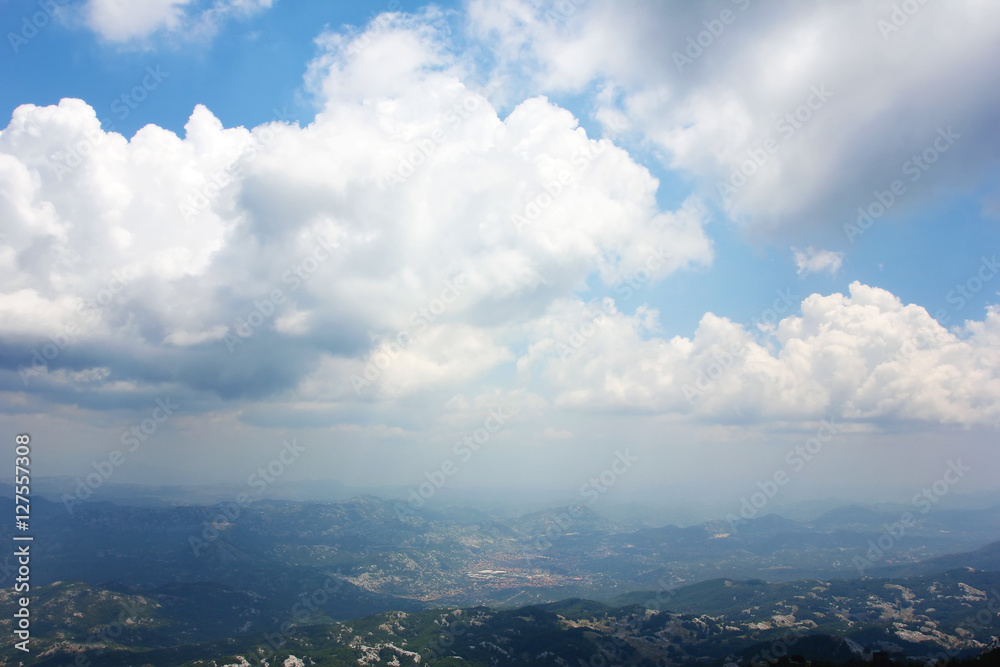 Aerial view on Montenegro hills Aerial view on Montenegro hills