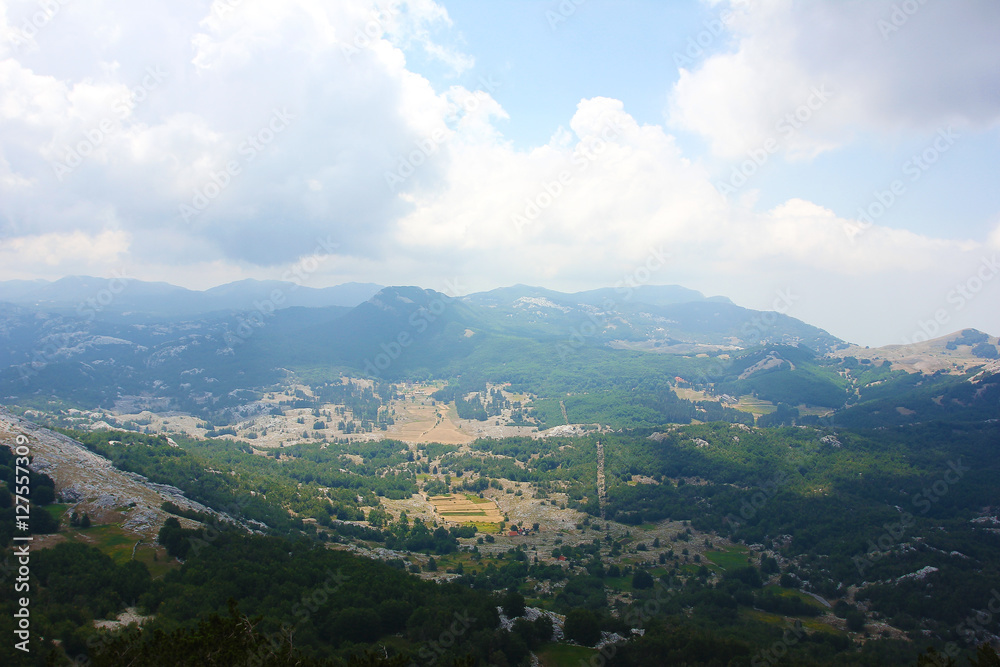 Aerial view on Montenegro hills
