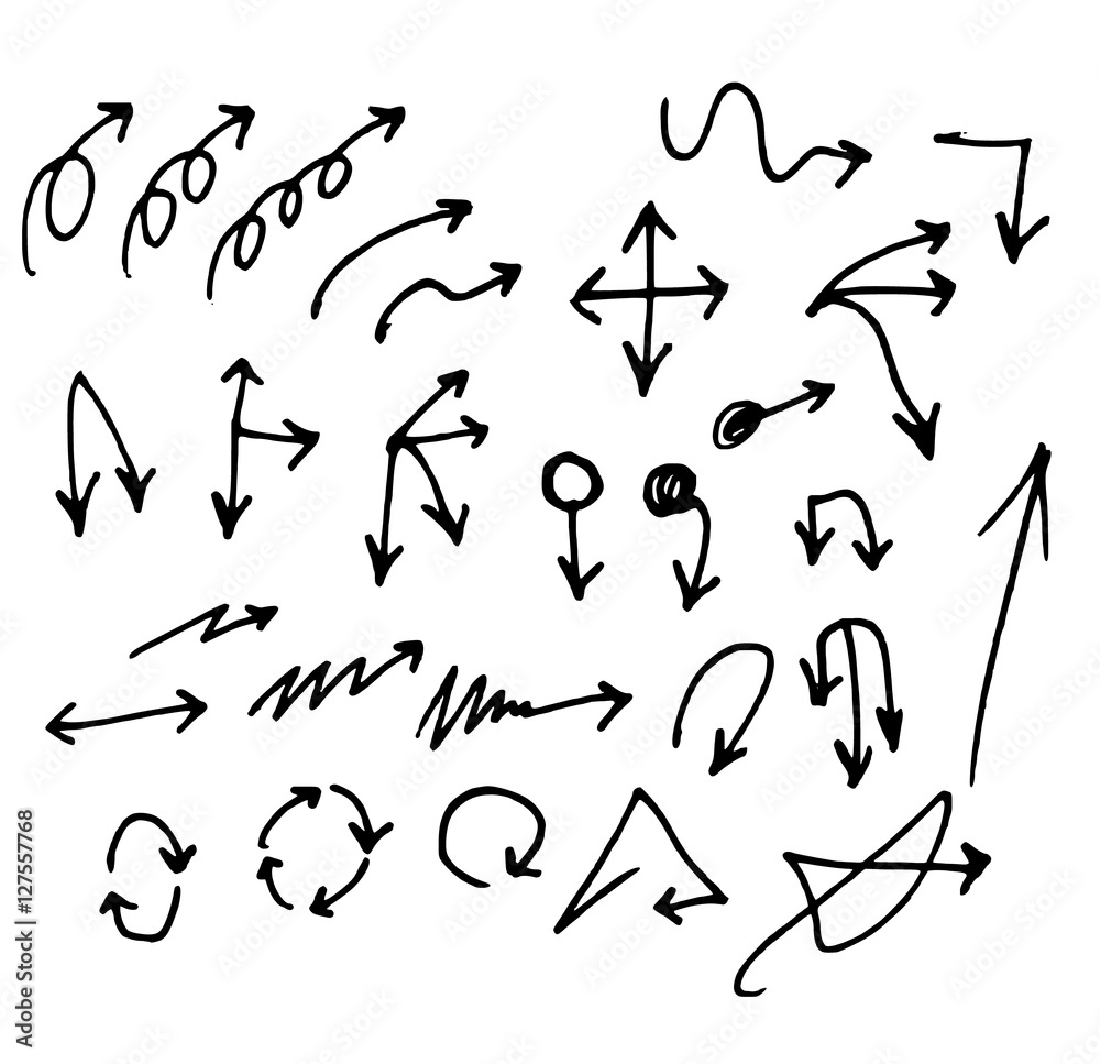 Vector hand drawn arrows set eps10 Vector hand drawn arrows set eps10