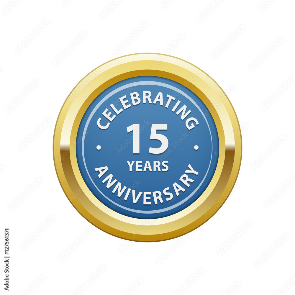 Celebrating anniversary 15 years badge Celebrating anniversary 15 years badge