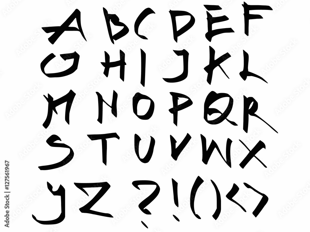 Hand drawn alphabet letters Vector eps10 Hand drawn alphabet letters Vector eps10