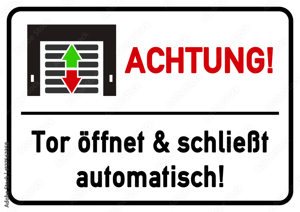 dts9 DeliveryTruckSign - ks143 Kombi-Schild - Hinweisschild - Rolltor ...