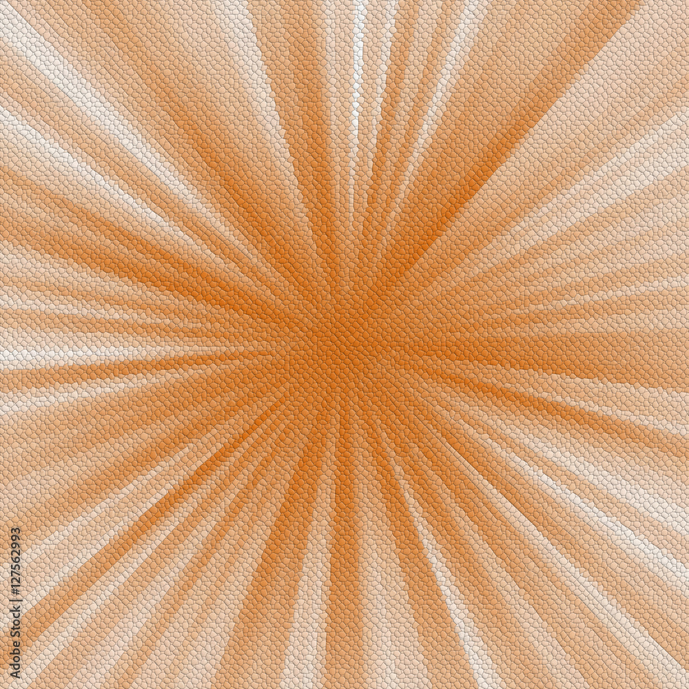 Obraz premium colorful abstract mosaic sun rays background. Decorative tiles texture Orange, White