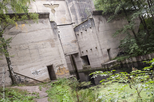 Unfinished German sluice in Lesniewo, Poland. photo