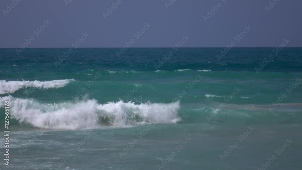 Seascape without land. Look at limitless ocean from beach. White surf of green sea water in tropic sunshine. Beautiful background for amazing intro in excellent 4k, 3840x2160, footage.
Seascape without land. Look at limitless ocean from beach. White surf of green sea water in tropic sunshine. Beautiful background for amazing intro in excellent 4k, 3840x2160, footage.