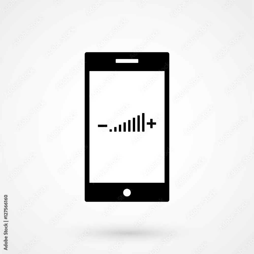 Volume adjustment Icon simple design on a white background. Vector illustration Volume adjustment Icon simple design on a white background. Vector illustration