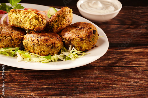 Healthy Turkish falafel chickpea and fava patties