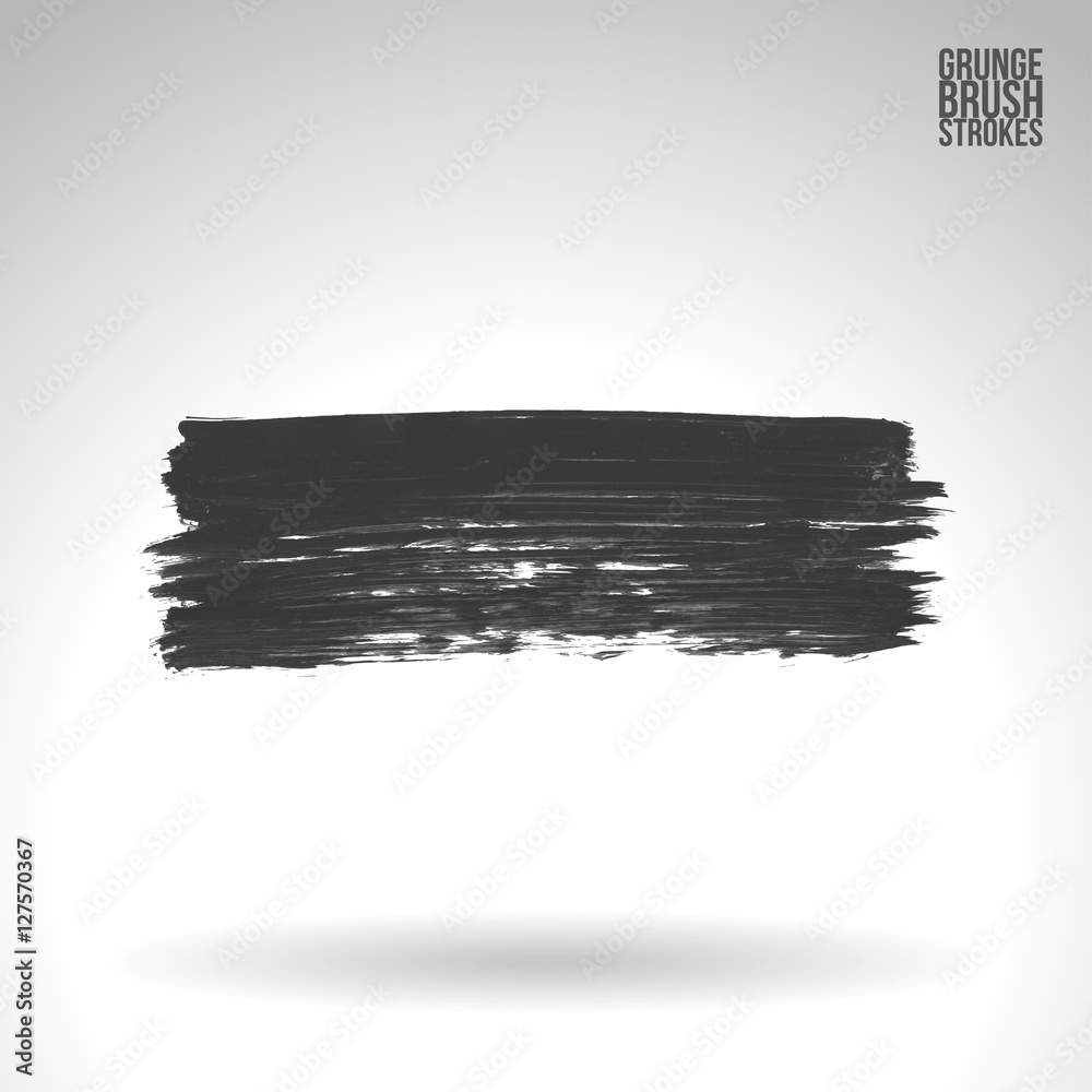 Fototapeta premium Brush stroke and texture. Vector design. Underline and border.