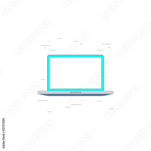 Laptop notebook icon or illustration in outline style