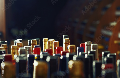 Various wine bottles