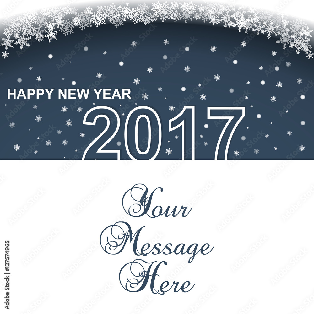 Happy New Year 2017. Calendar design typography vector. Paper white design with shadows. Happy New Year 2017. Calendar design typography vector. Paper white design with shadows.