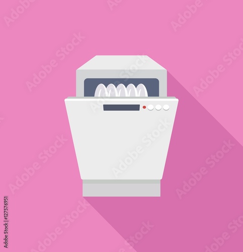 Flat icon dishwasher