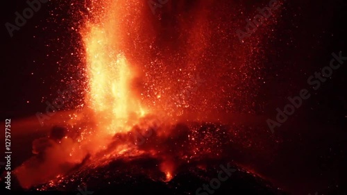 Volcano Etna Eruption
