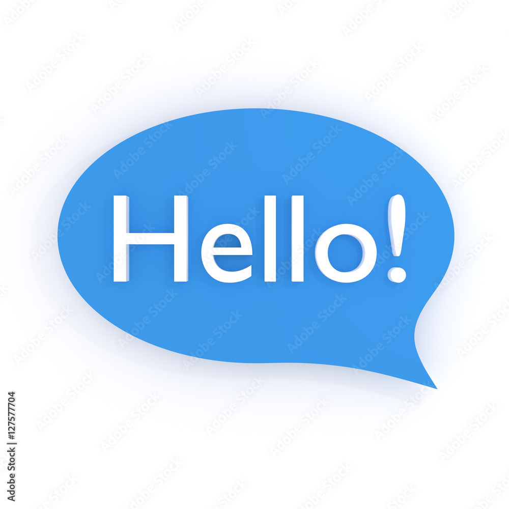 Word HELLO in bubble 3D illustration. Word HELLO in bubble 3D illustration.