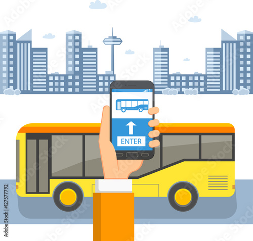 Ticket for public transport concept