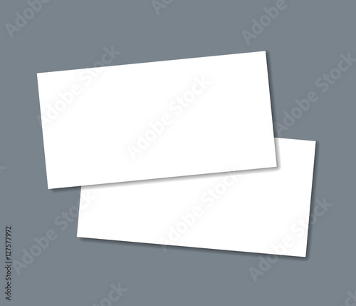 Blank horizontal flyer with shadow isolated on dark background to replace your design