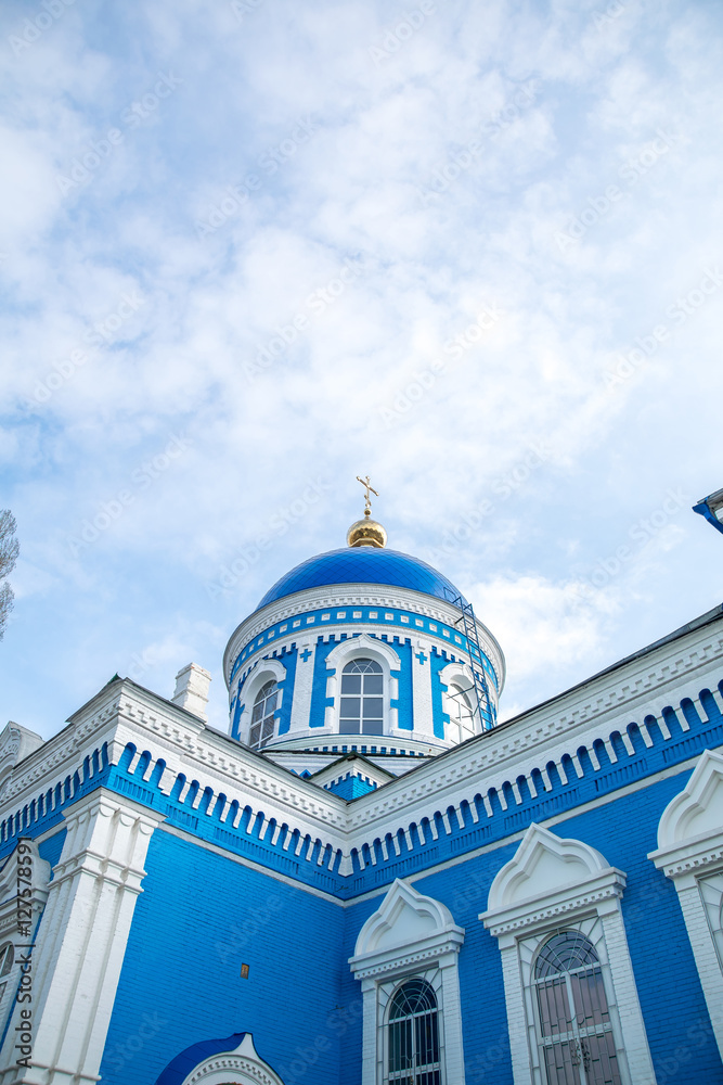 Bottom view of the church