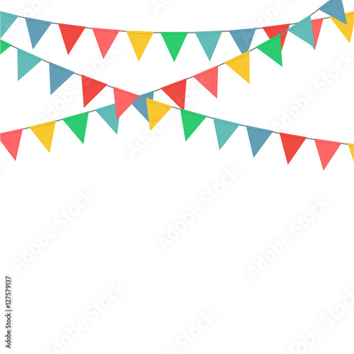 Bunting flag party decoration vector photo
