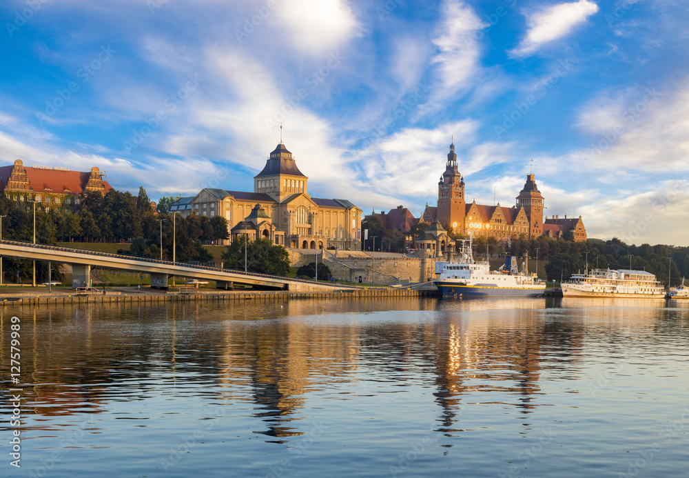 panorama of the city of Szczecin in Poland panorama of the city of Szczecin in Poland