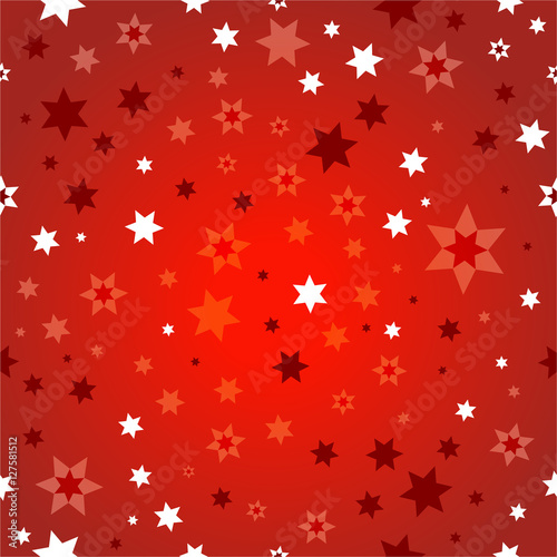 Праздничный красный бесшовный узор со снежинками