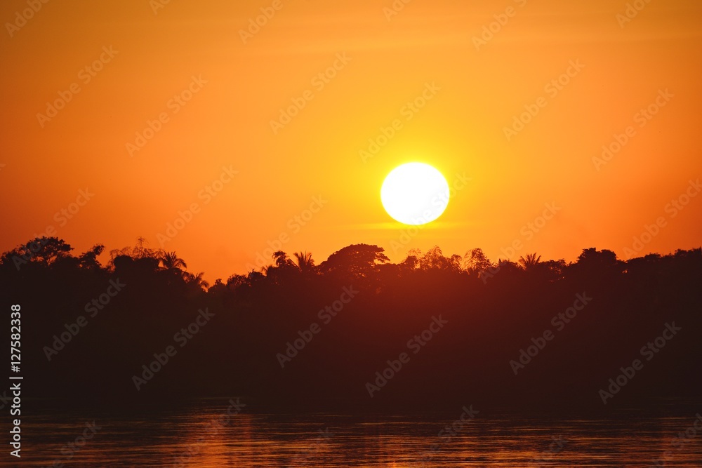 Sunset on Riverside in the evening Sunset on Riverside in the evening