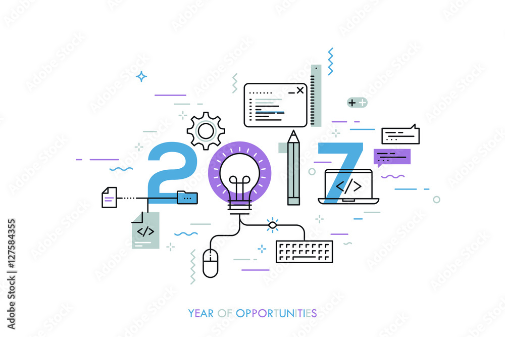 Infographic concept 2017 year of opportunities Infographic concept 2017 year of opportunities