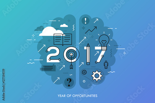 Infographic concept 2017 year of opportunities